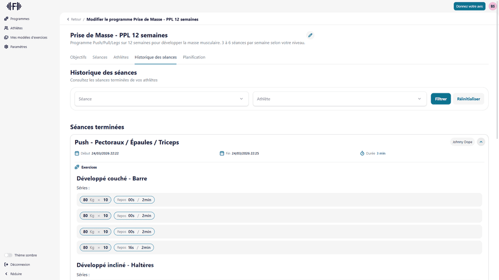 Consultez les résultats